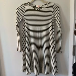 3/4 Sleeve Striped Dress